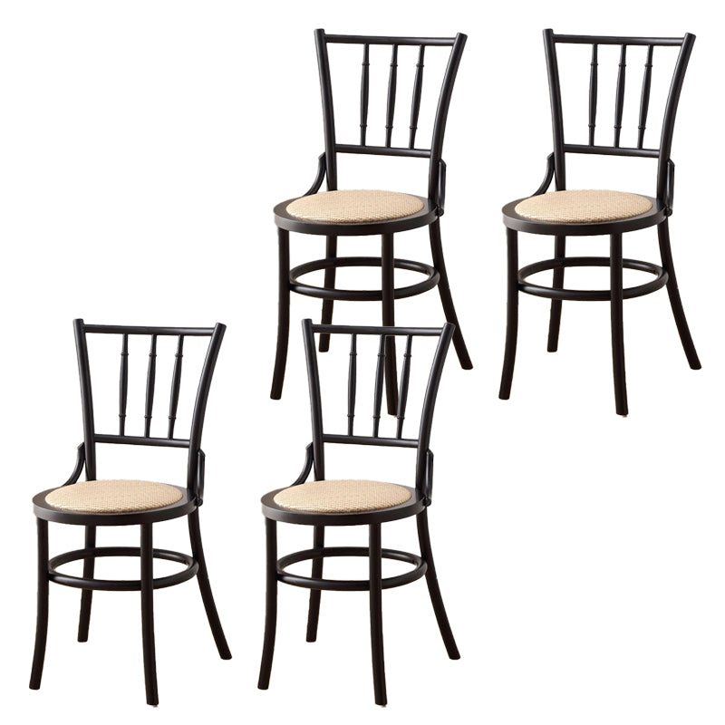 Dining Room Armless Dining Chair Open Back Solid Wood Side Chair