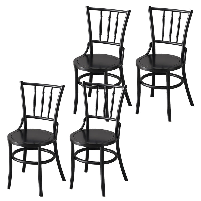 Dining Room Armless Dining Chair Open Back Solid Wood Side Chair