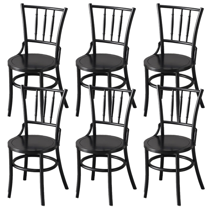 Dining Room Armless Dining Chair Open Back Solid Wood Side Chair