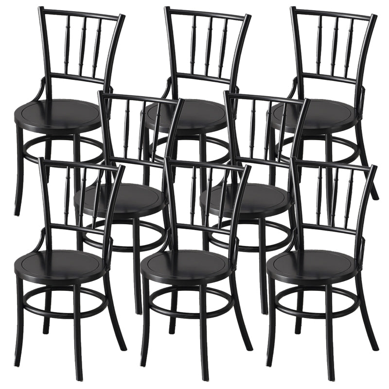 Dining Room Armless Dining Chair Open Back Solid Wood Side Chair