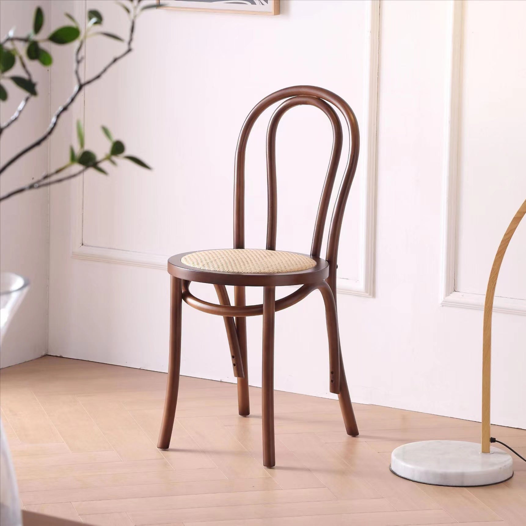 Dining Room Armless Dining Chair Open Back Solid Wood Side Chair