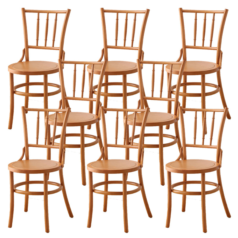 Dining Room Armless Dining Chair Open Back Solid Wood Side Chair