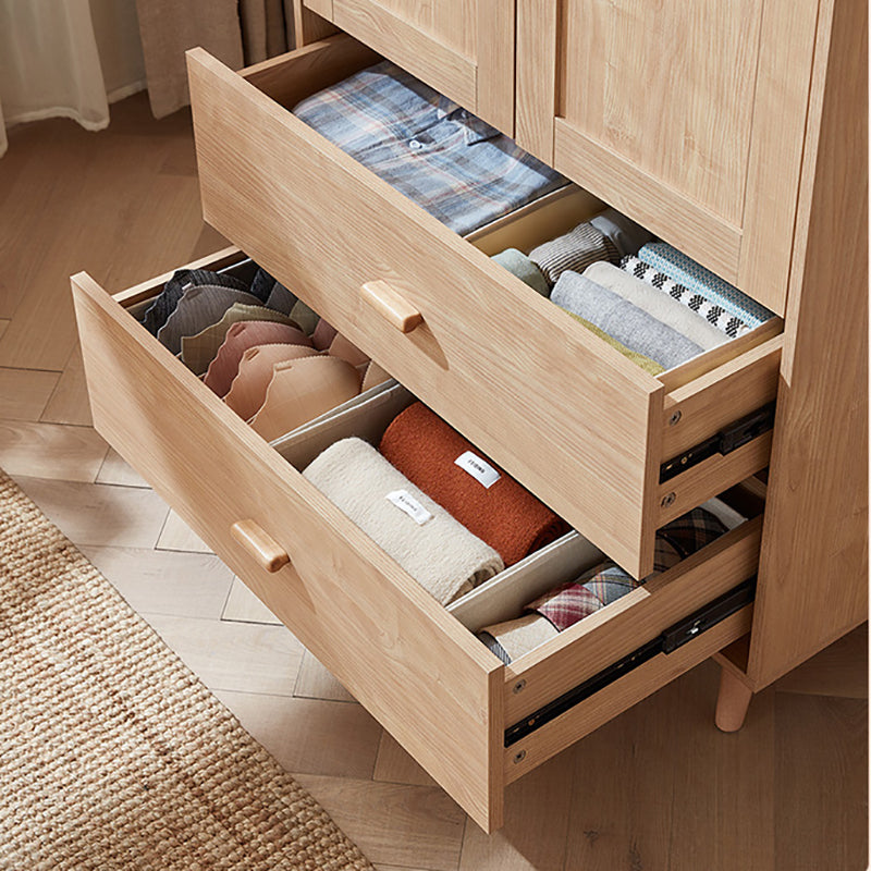Contemporary Hanging Clothes Rack Wood Hanging Clothes Rack with Door