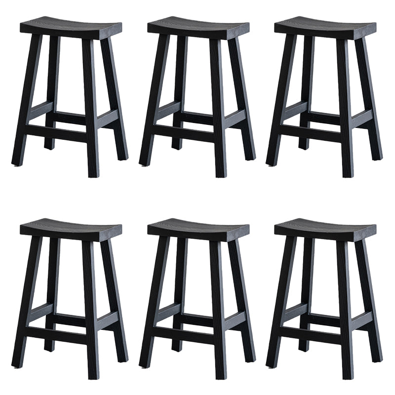 Modern Style Black Bar Stool Solid Wood Bar Stools for Dining Room