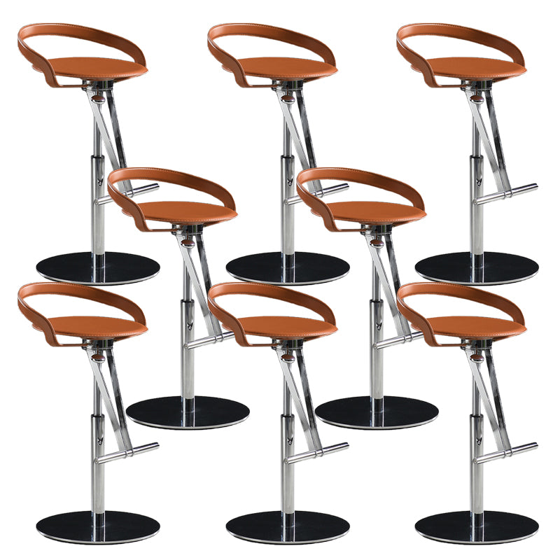 Modern Adjustable Bar Stool Leather Backrest Bar Stools for Dining Room