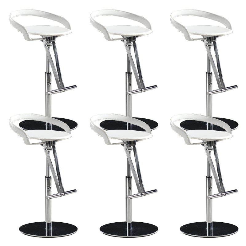 Modern Adjustable Bar Stool Leather Backrest Bar Stools for Dining Room