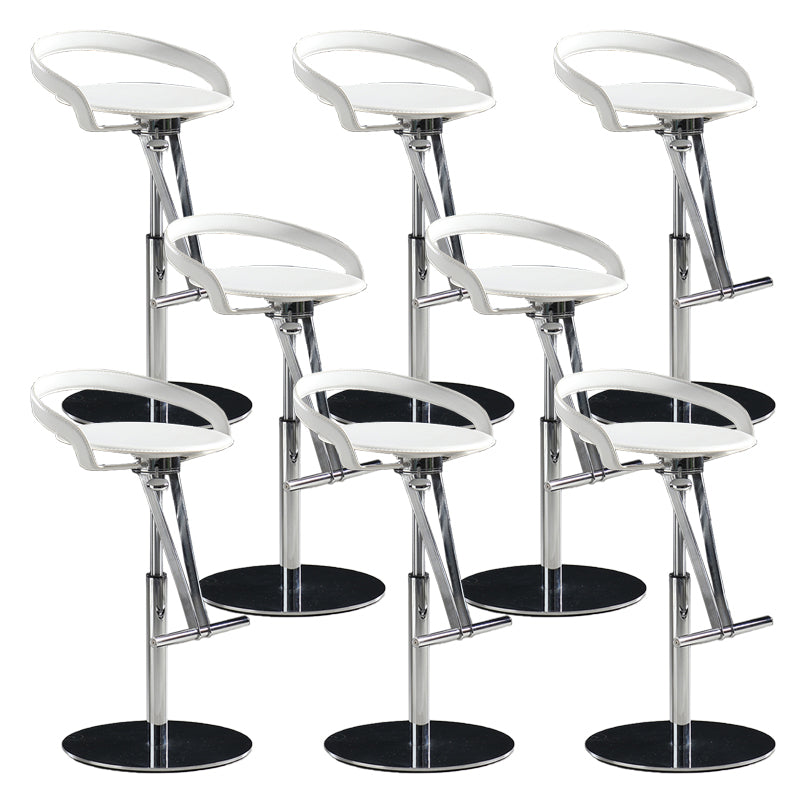 Modern Adjustable Bar Stool Leather Backrest Bar Stools for Dining Room