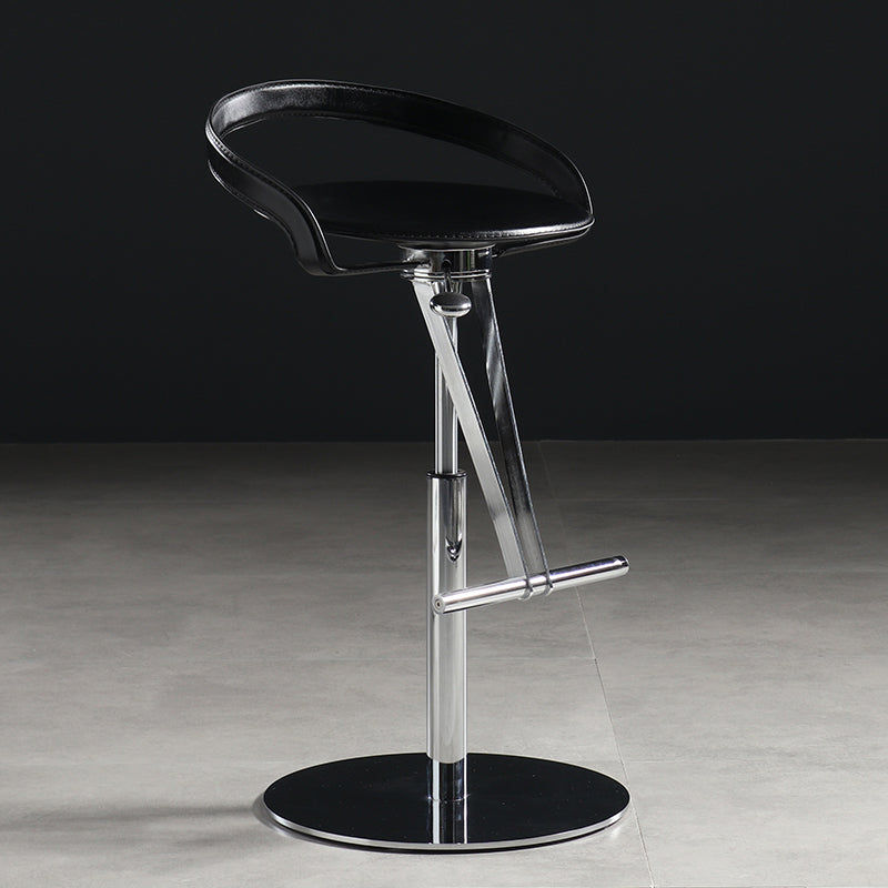 Modern Adjustable Bar Stool Leather Backrest Bar Stools for Dining Room