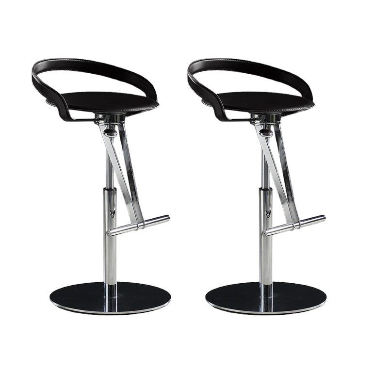 Modern Adjustable Bar Stool Leather Backrest Bar Stools for Dining Room