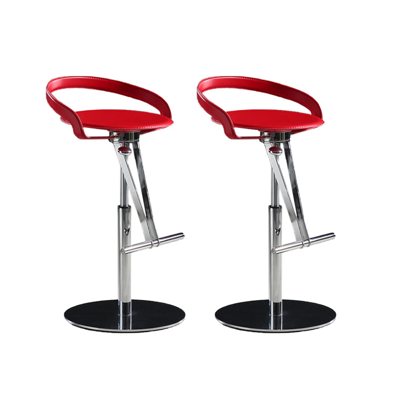 Modern Adjustable Bar Stool Leather Backrest Bar Stools for Dining Room