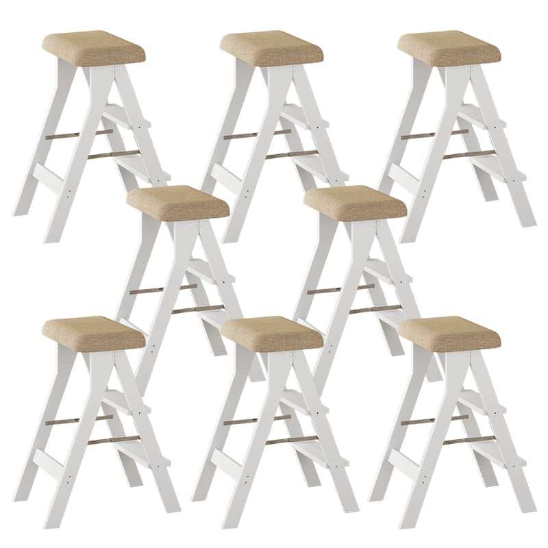 Modern Folding Bar Stool Wooden Backless Bar Stools for Dining Room