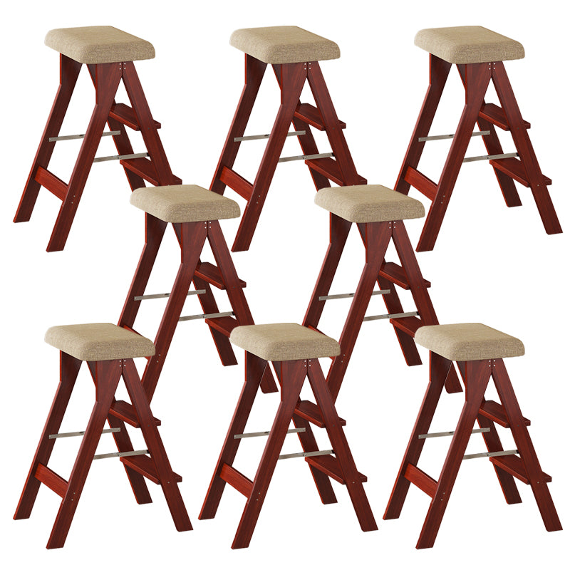 Modern Folding Bar Stool Wooden Backless Bar Stools for Dining Room