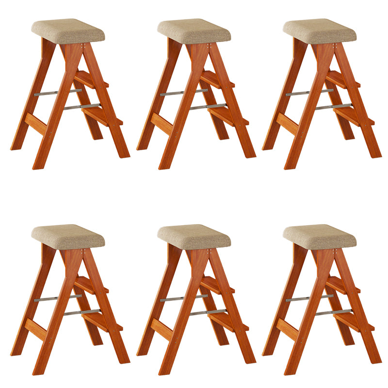 Modern Folding Bar Stool Wooden Backless Bar Stools for Dining Room