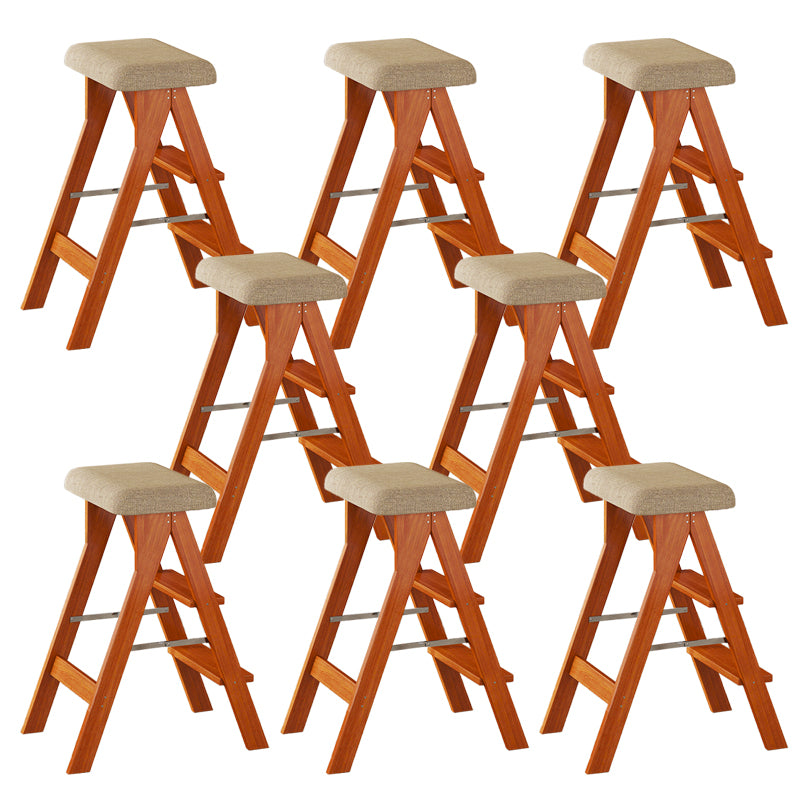 Modern Folding Bar Stool Wooden Backless Bar Stools for Dining Room
