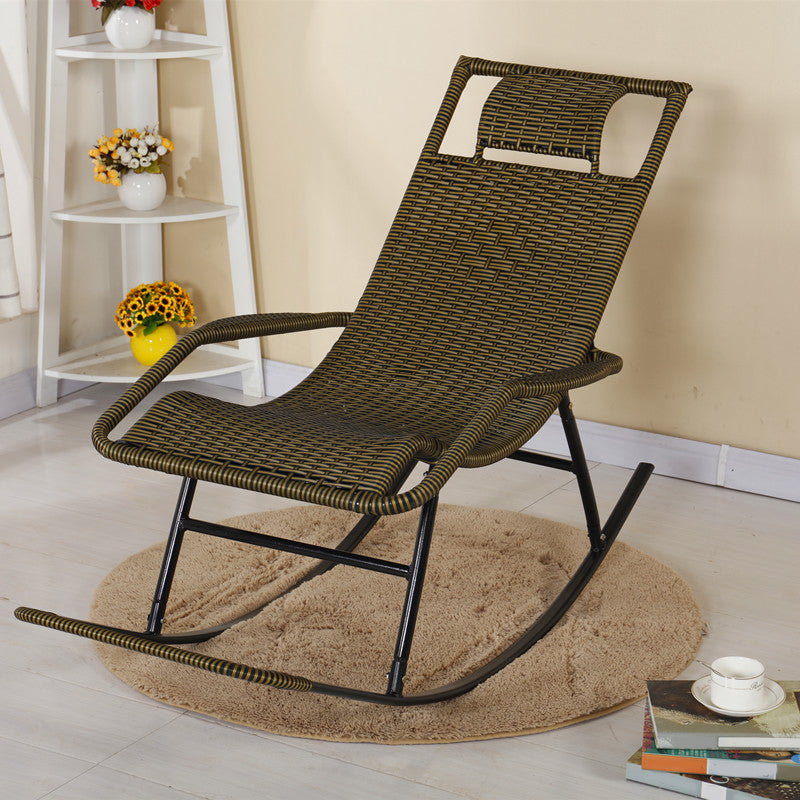 Modern Reclining Rocking Chair Wicker Rocker Chair for Living Room