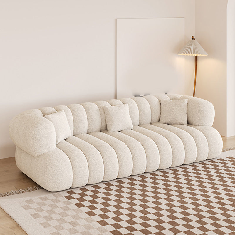 35.43" Wide Sewn Pillow Back Sofa Tuxedo Arm Sofa for Living Room