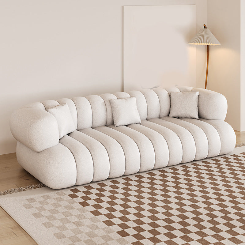 35.43" Wide Sewn Pillow Back Sofa Tuxedo Arm Sofa for Living Room