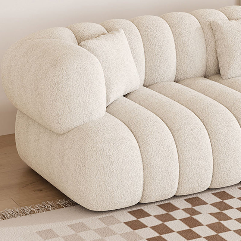 35.43" Wide Sewn Pillow Back Sofa Tuxedo Arm Sofa for Living Room