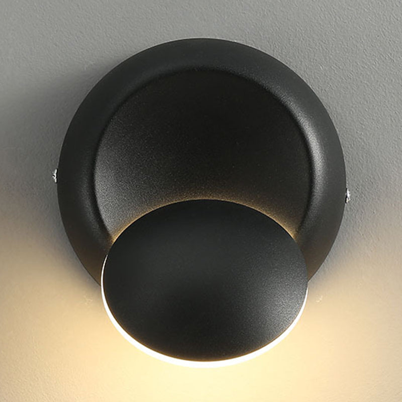 Round Shape Metal Wall Sconces Modern 1-Light Wall Mount Light Fixture