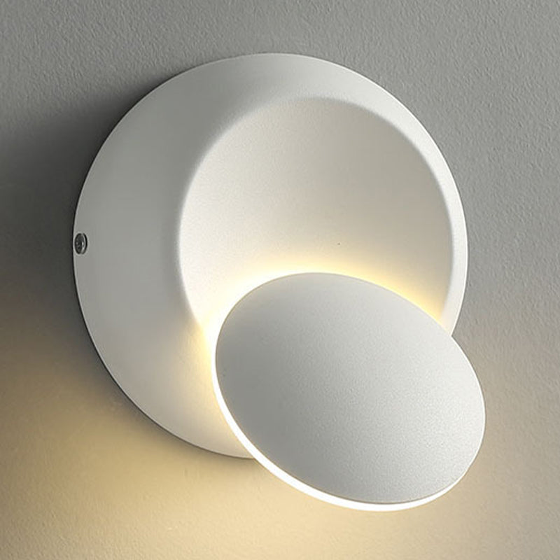 Round Shape Metal Wall Sconces Modern 1-Light Wall Mount Light Fixture