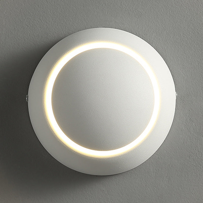 Round Shape Metal Wall Sconces Modern 1-Light Wall Mount Light Fixture