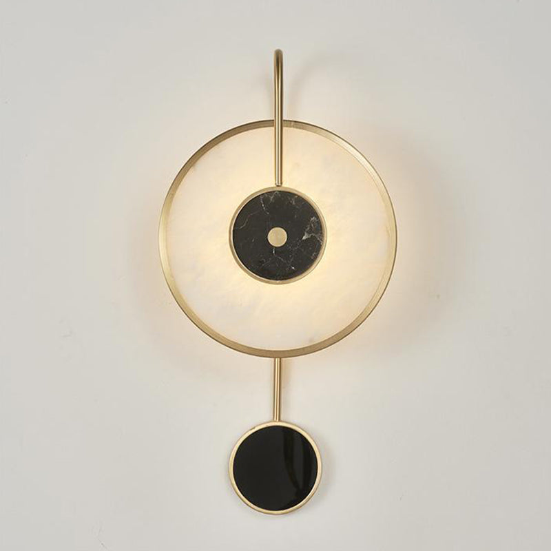 Modern Single Golden Wall Mounted Sconce Glass Wall Light for Bedroom