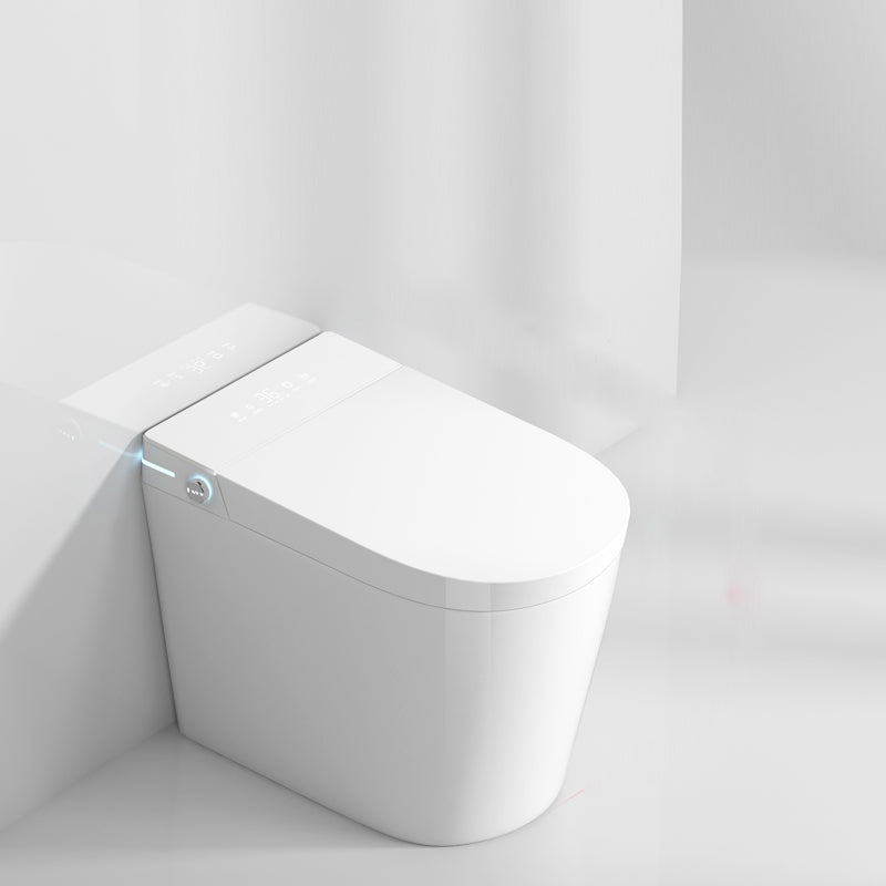 Contemporary One Piece Flush Toilet Heated Seat Included Toilet Bowl for Bathroom