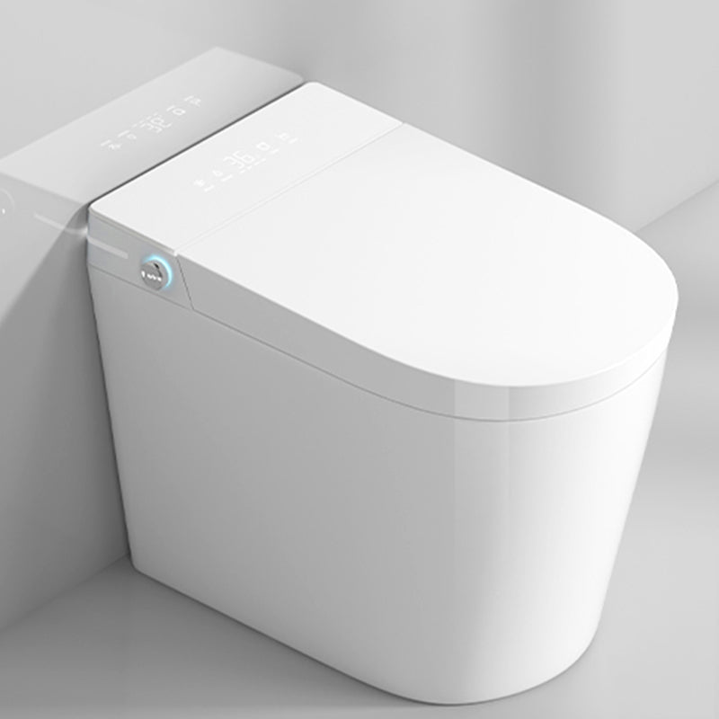 Contemporary One Piece Flush Toilet Heated Seat Included Toilet Bowl for Bathroom