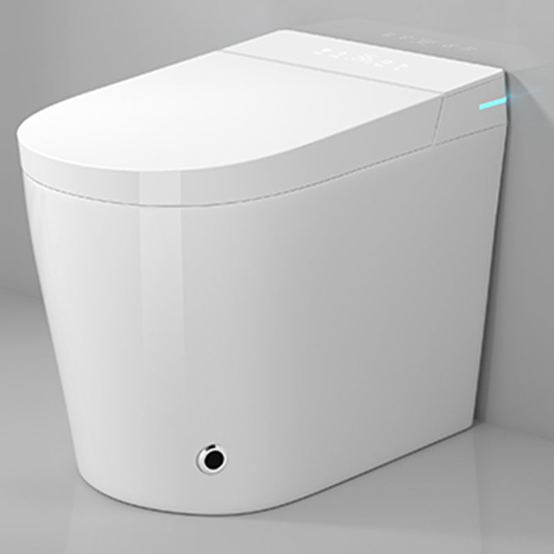 Contemporary One Piece Flush Toilet Heated Seat Included Toilet Bowl for Bathroom