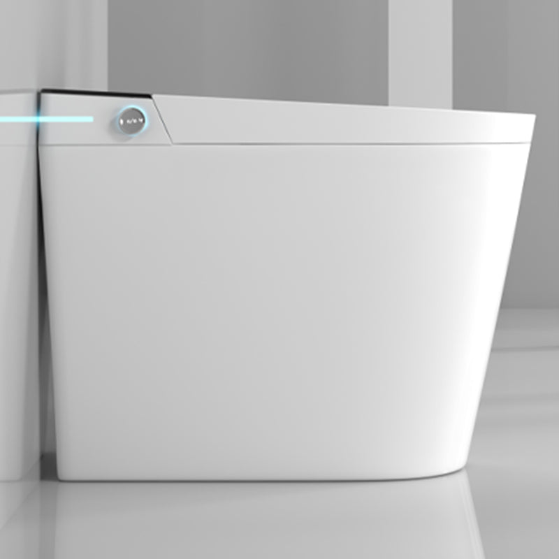 Contemporary One Piece Flush Toilet Heated Seat Included Toilet Bowl for Bathroom