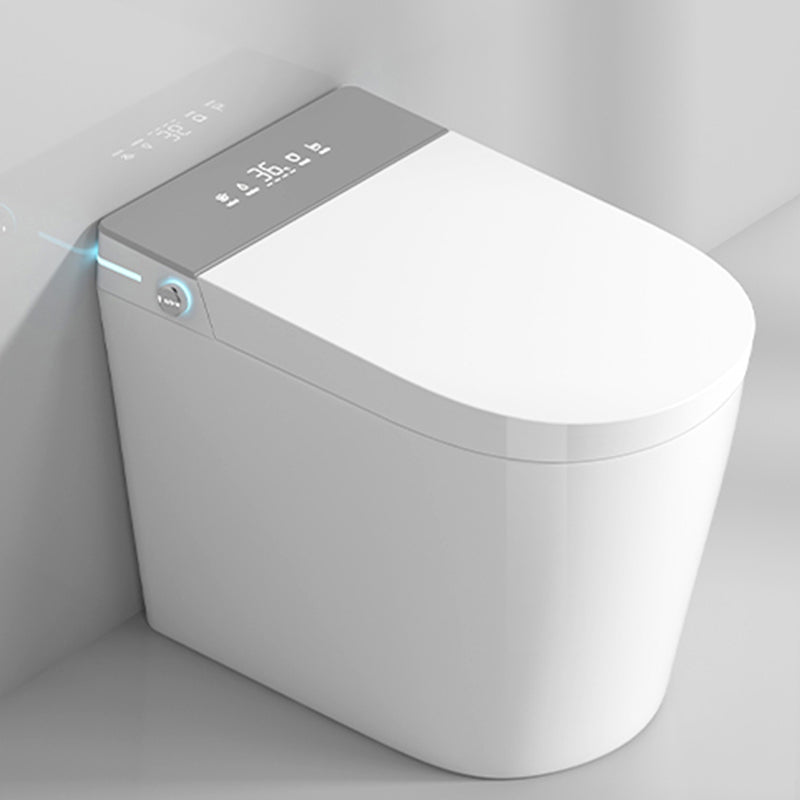 Contemporary One Piece Flush Toilet Heated Seat Included Toilet Bowl for Bathroom