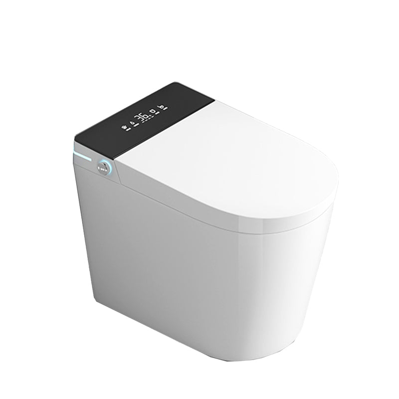 Contemporary One Piece Flush Toilet Heated Seat Included Toilet Bowl for Bathroom
