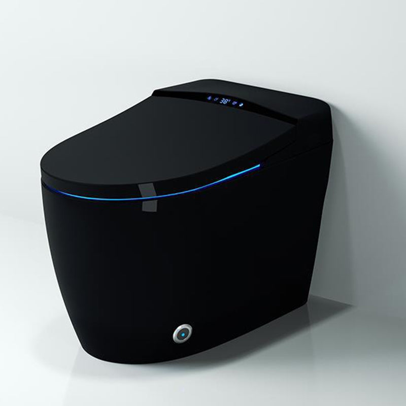 Contemporary Siphon Jet Flush Toilet Heated Seat Included Toilet Bowl for Bathroom