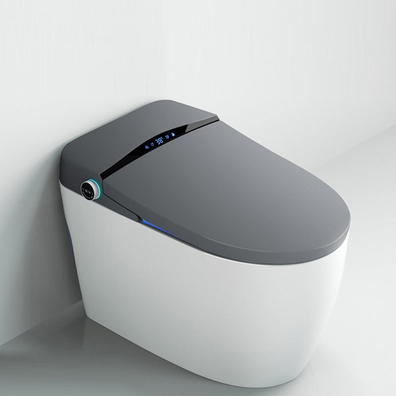 Contemporary Siphon Jet Flush Toilet Heated Seat Included Toilet Bowl for Bathroom