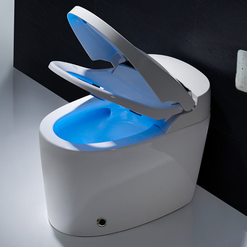 Contemporary Siphon Jet Flush Toilet Heated Seat Included Toilet Bowl for Bathroom