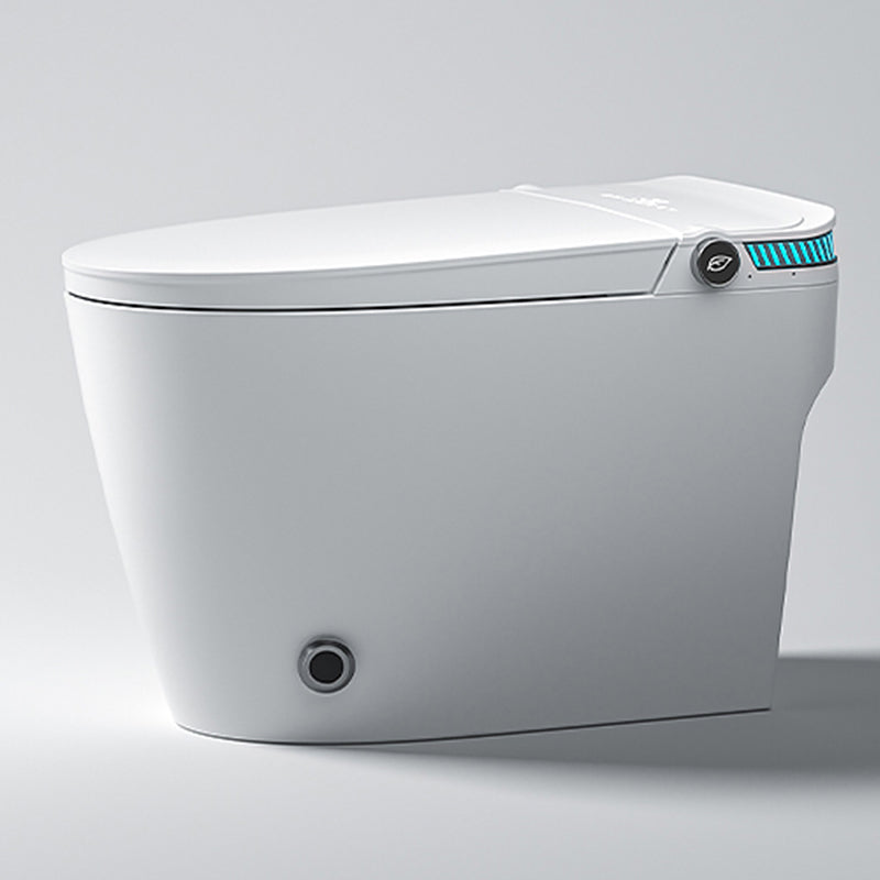 Contemporary Ceramic Flush Toilet Heated Seat Included Toilet Bowl for Washroom
