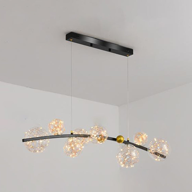 Globe Wall Lighting Modern Glass 8 Lights Rustic Wall Sconces for Kitchen