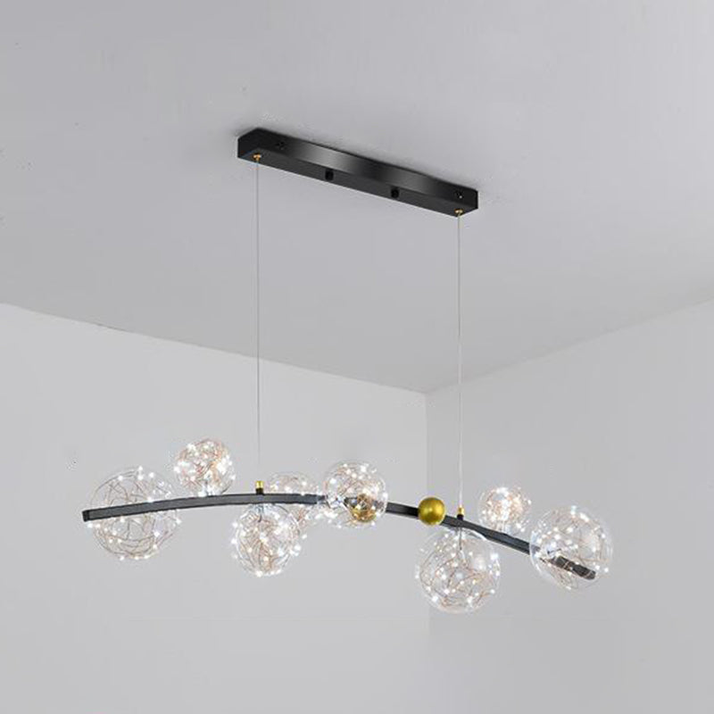 Globe Wall Lighting Modern Glass 8 Lights Rustic Wall Sconces for Kitchen