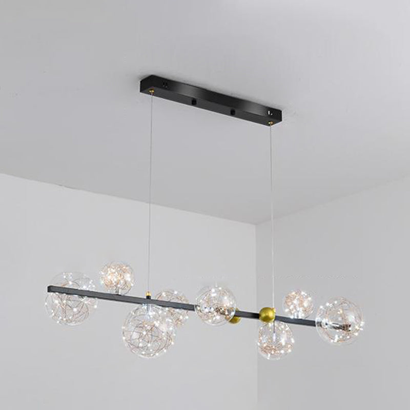 Globe Wall Lighting Modern Glass 8 Lights Rustic Wall Sconces for Kitchen