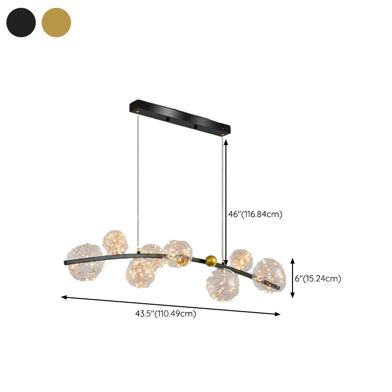 Globe Wall Lighting Modern Glass 8 Lights Rustic Wall Sconces for Kitchen