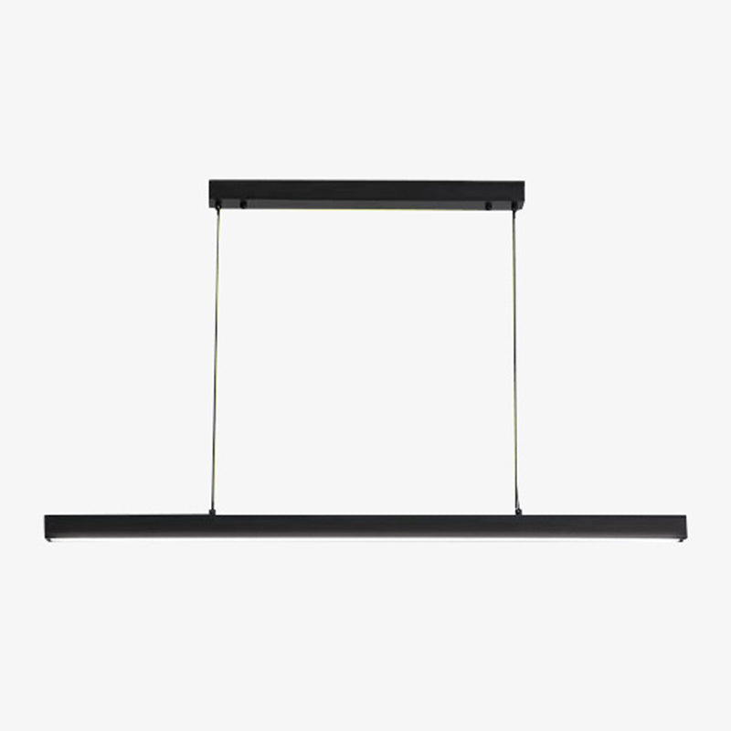 1 Light Linear Hanging Lamp Modern Minimalist Metal Pendant Light