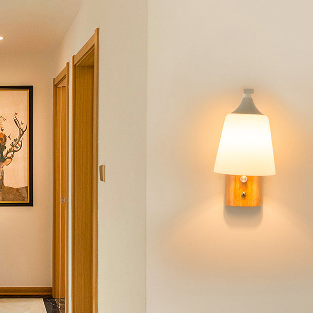 Wood Bath Vanity Lighting Modernism Black/White Light for Bathroom