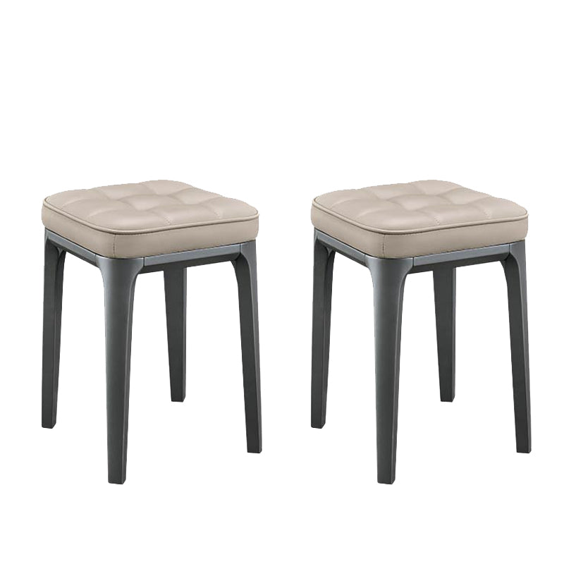 Contemporary Standard Square Leather Standard With Legs for Home