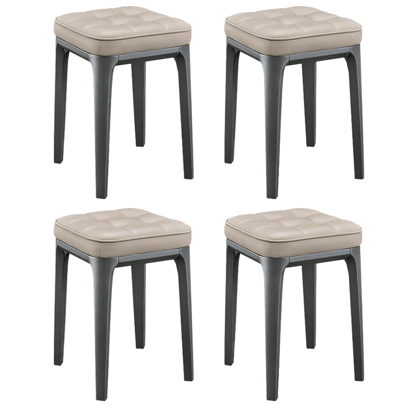 Contemporary Standard Square Leather Standard With Legs for Home