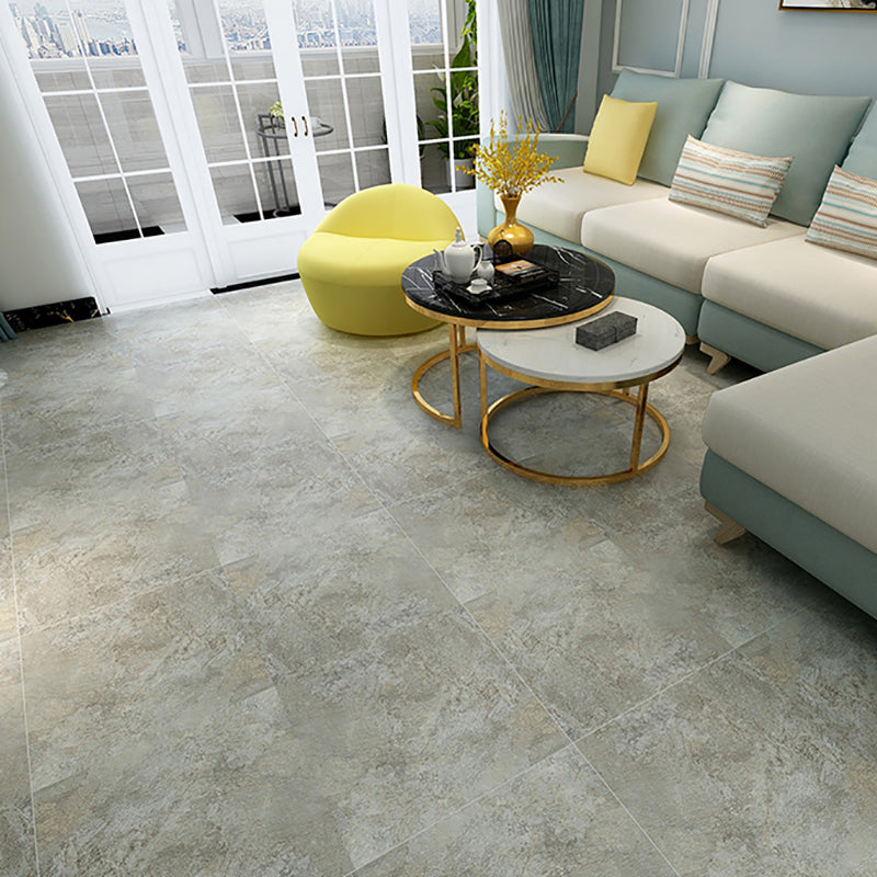 Modern Square Plastic Floor Water Resistant Peel & Stick Floor Tiles