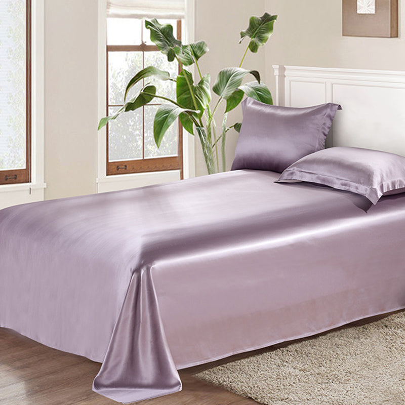Elegant Silk Bed Sheet Wrinkle Resistant Non-Pilling Soft Bed Sheet