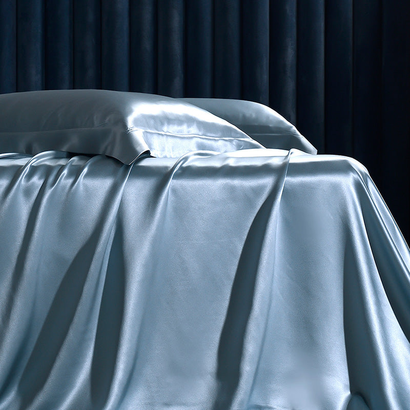 Elegant Silk Bed Sheet Wrinkle Resistant Non-Pilling Soft Bed Sheet