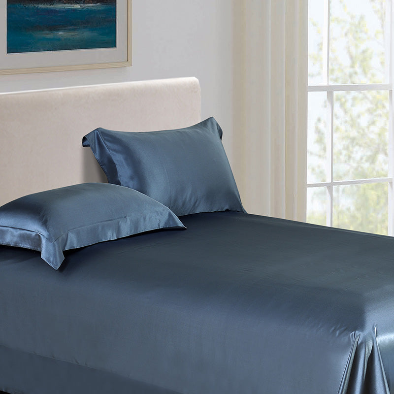 Elegant Silk Bed Sheet Wrinkle Resistant Non-Pilling Soft Bed Sheet