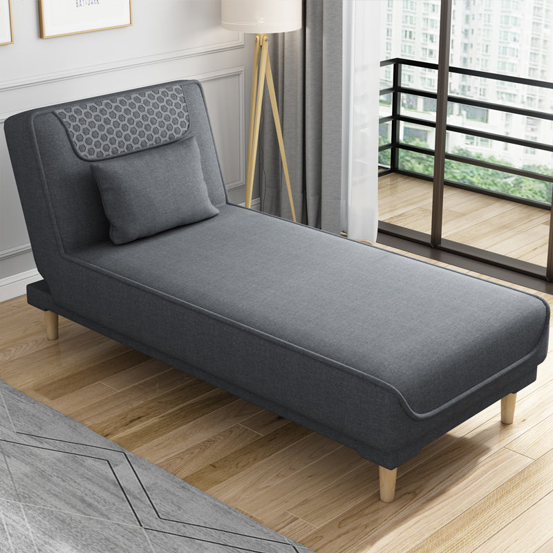 Living Room Armless Chaise Lounge Modern Chaise Lounge with Linen Upholster
