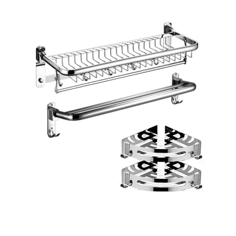Minimalistic Bathroom Accessory Kit Paper Holder Towel Bar Stainless Steel Bathroom Set